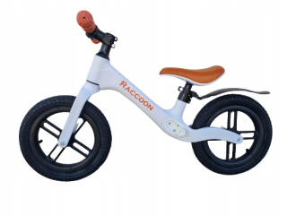 QuoShop Raccoon 12" balančný bicykel - biely